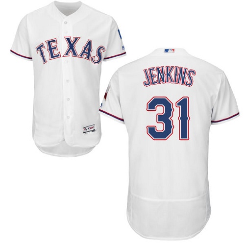 Rangers #31 Ferguson Jenkins White Flexbase Authentic Collection Stitched MLB Jersey